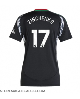 Arsenal Oleksandr Zinchenko #17 Maglia Gara Trasferta Repliche 2024-25 Donna
